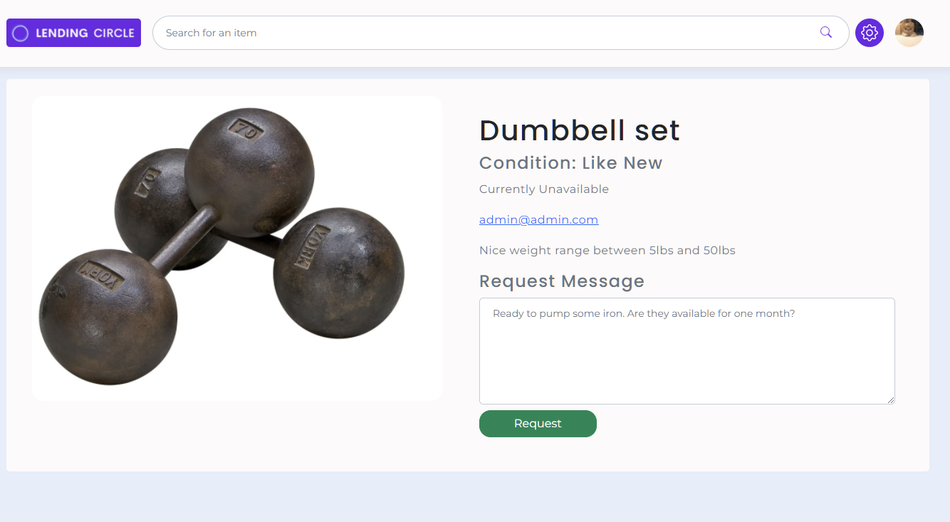 Lending Circle Request