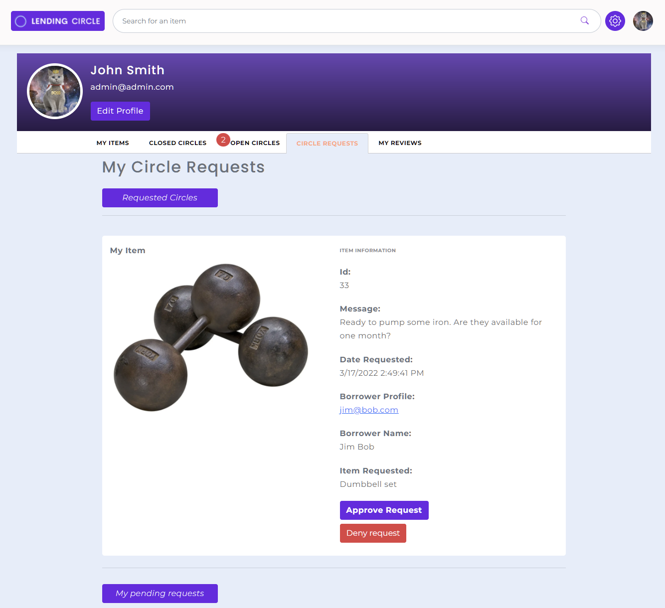 Lending Circle Approve