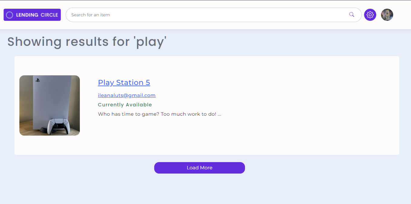 Lending Circle Search
